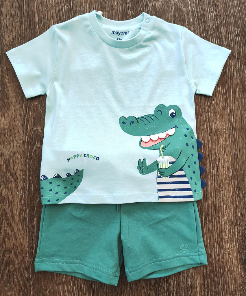 Mayoral Green Croc Shortset