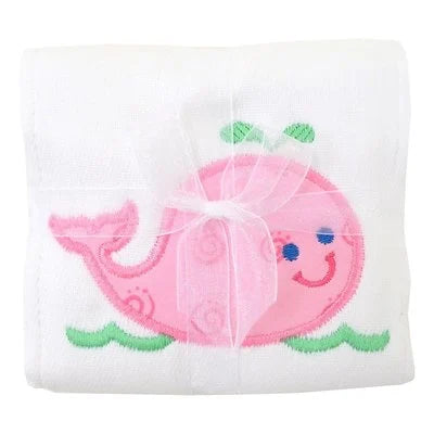 Pink Whale Burp Pad