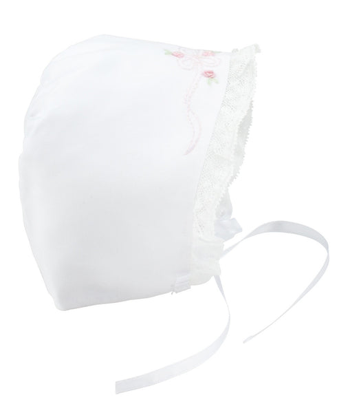 Vintage Bow and Lace Bonnet