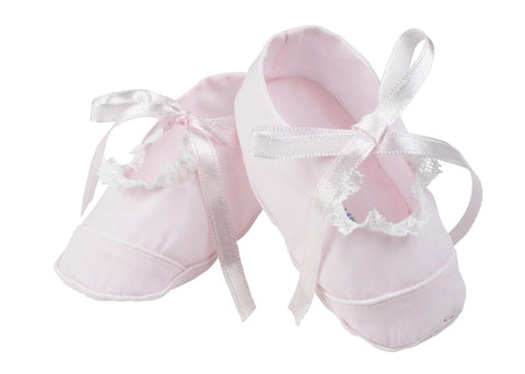 Baby Girl Mary Jane Style Booties With Lace - OUT OF STOCK