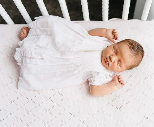 Newborn Baby Girls Lace Trim Slip Dress