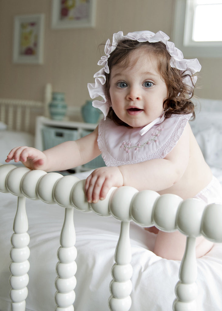 Rose Garden Smocked Bib