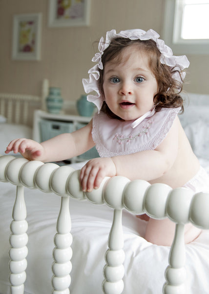 Rose Garden Smocked Bib