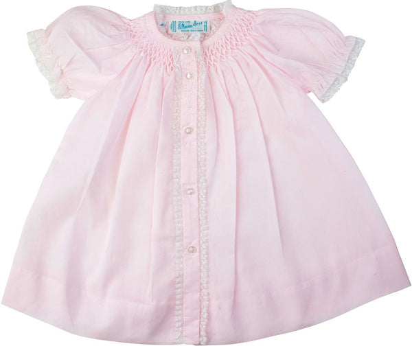 Newborn Baby Girls Smocked Yoke Open Front Daygown - CALL FOR AVAILABILITY