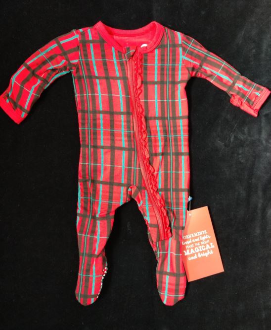 Red Plaid Footie