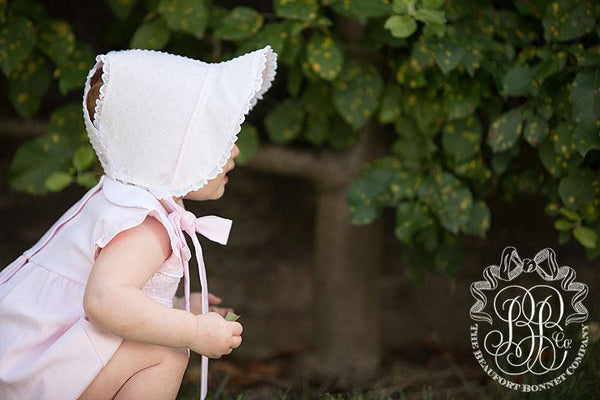 Catesby Country Club Bonnet Plantation Pink Dixie Dot with Plantation Pink
