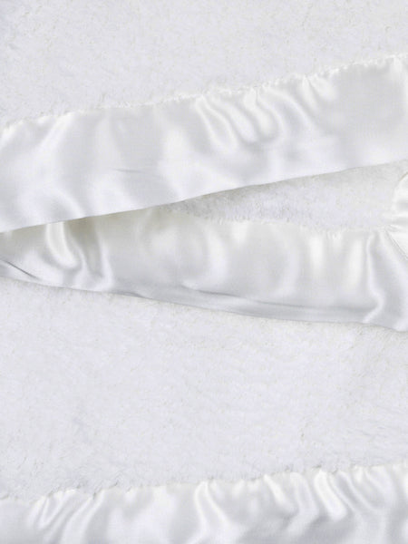 White Chenille Baby Blanket