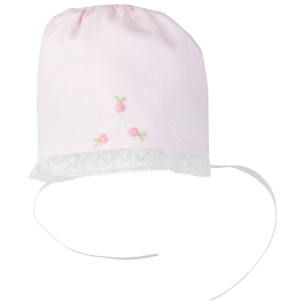 Vintage Bow and Lace Bonnet