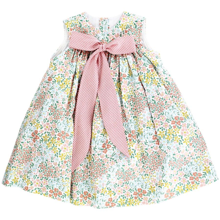 Petite Garden Coral Check Seersucker Float