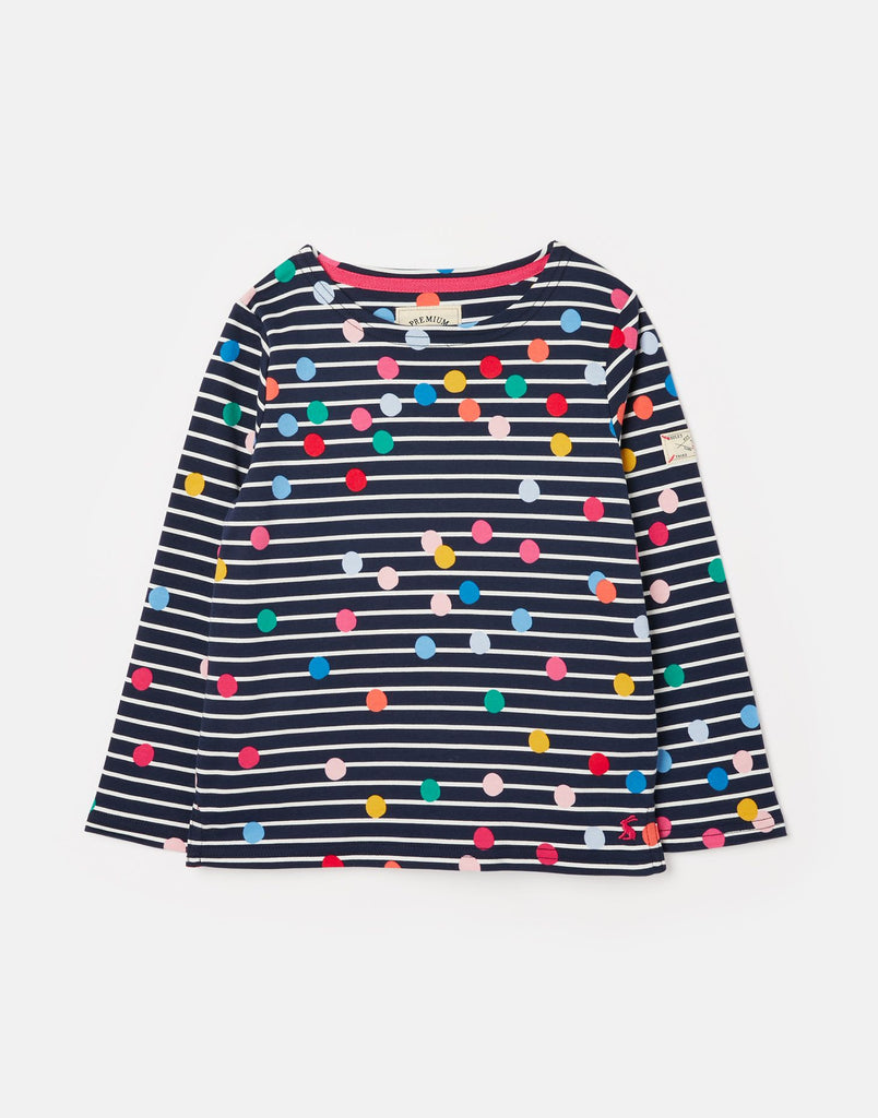 Girl's Harbour Navy Stripe Long Sleeve Shirt