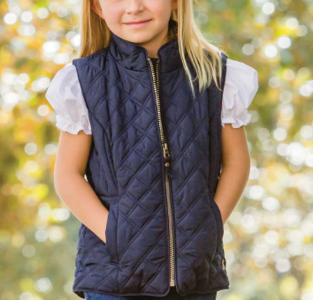 Girls navy 2025 blue vest