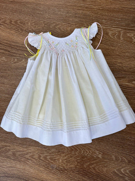 Angel Sleeve Yellow Bishop Dress