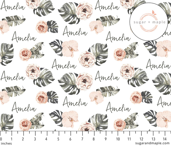 Sugar + Maple Large Blanket & Hat Set - Tropical Floral