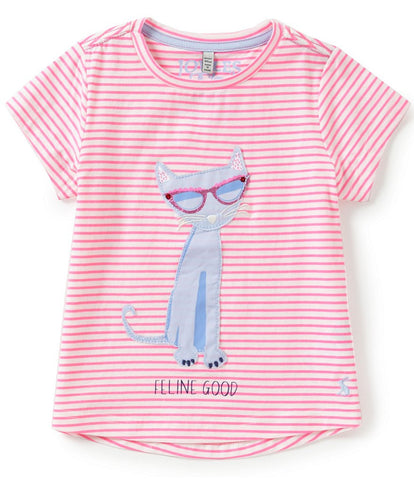 Feline Good Hot Pink Stripe T-Shirt