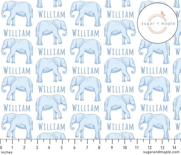 Sugar + Maple Large Blanket & Hat Set - Elephant Blue