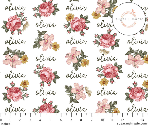 Sugar + Maple Large Blanket & Hat Set - Retro Rose
