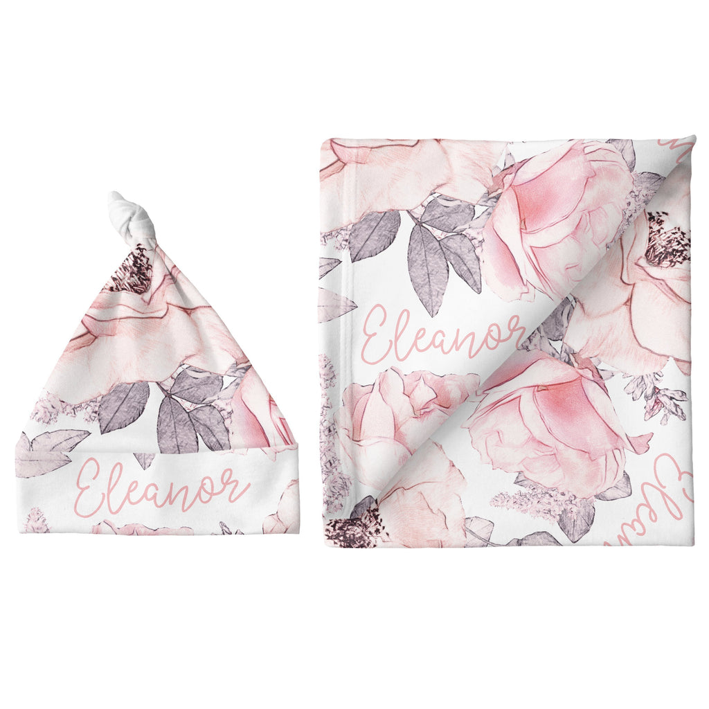 Sugar + Maple Large Blanket & Hat Set - Wallpaper Floral