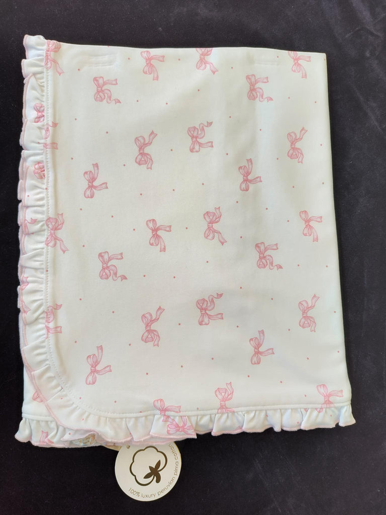 Pretty Bows Receiving Blanket Baby Club Chic
