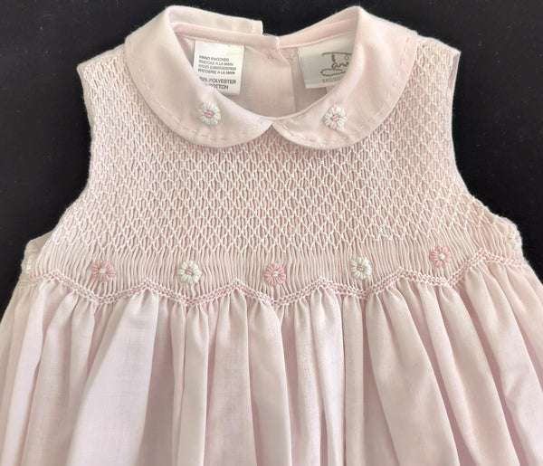 Dani Pink Smocked  Collared Dress