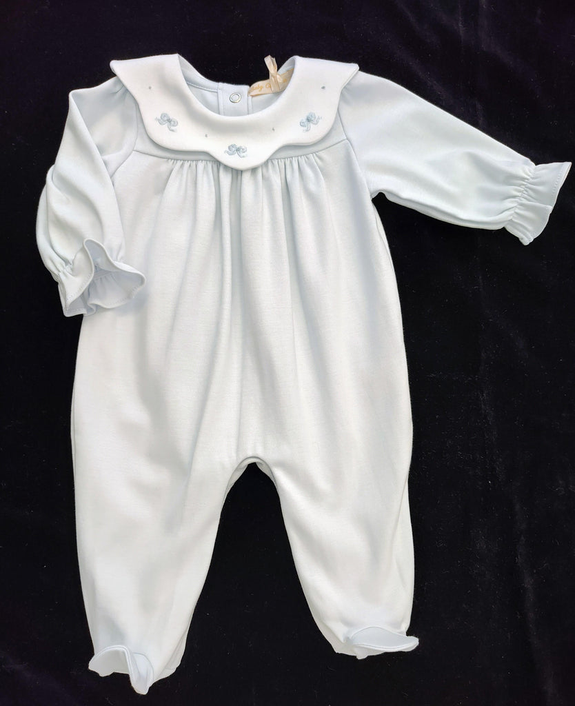 Blue Little Bows Footie