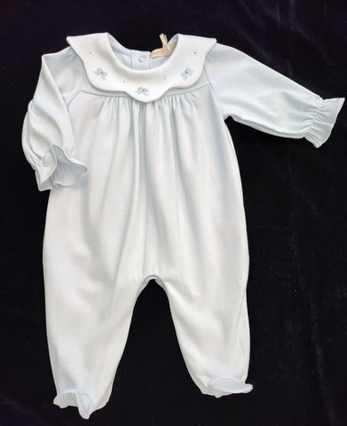 Blue Little Bows Footie