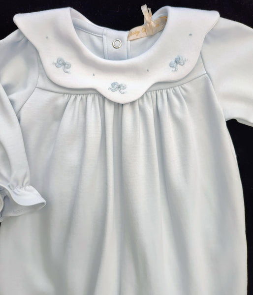 Blue Little Bows Footie