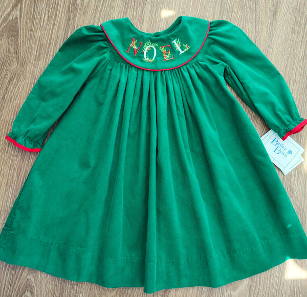 Bailey Boys Girls Green Corduroy Noel Float