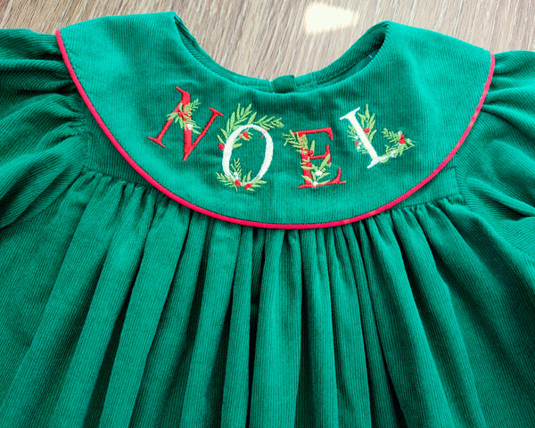 Bailey Boys Girls Green Corduroy Noel Float