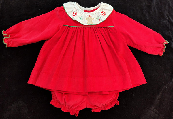 Marco & Lizzy Girls Gingerbread Christmas Dress Set