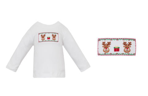 Petit Bebe Reindeer Face Shirt