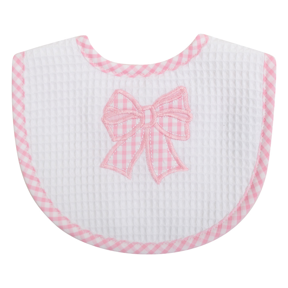 Pink Bow Medium Bib