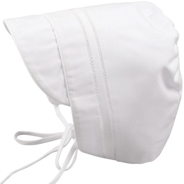 Feltman Brothers Baby Boys White Bonnet