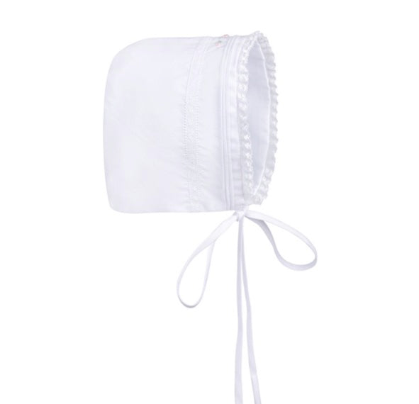 Feltman Brothers Girls Floral Bullion & Lace Bonnet