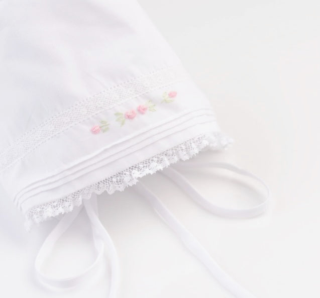 Feltman Brothers Girls Floral Bullion & Lace Bonnet