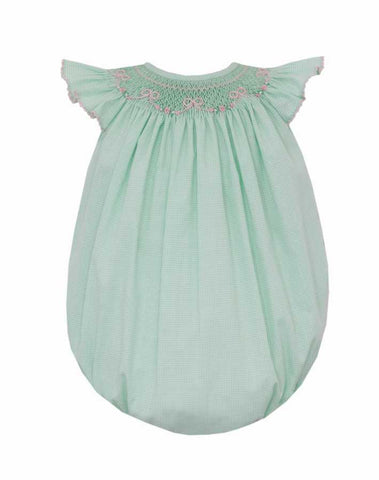 Girls Smocked Ruffle Sleeve Bubble
