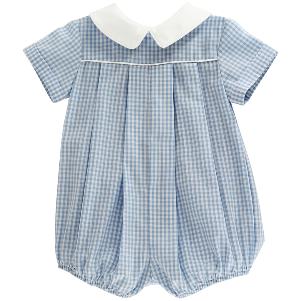 Boys Blue Check Dressy Bubble