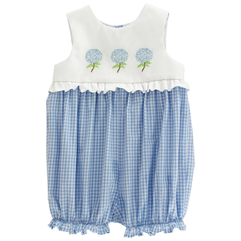 Girl Blue Belle Romper Bubble