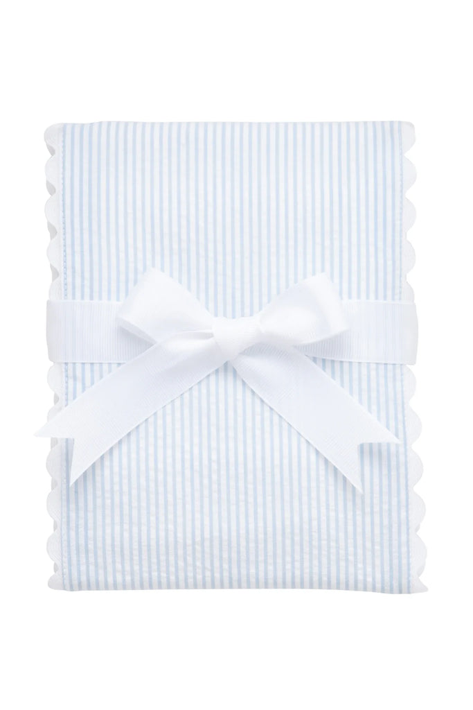 Blue Stripe Fabric Burp Pad