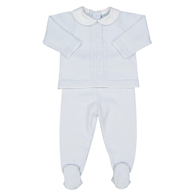 Boys Pique Collar Dot Knit Set