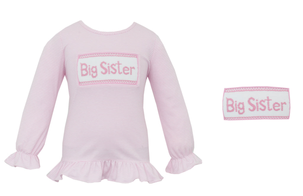 Anavini Smocked Big Sister T-Shirt