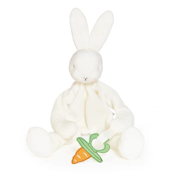 White Bun Bun Bunny Silly Buddy Paci Clip