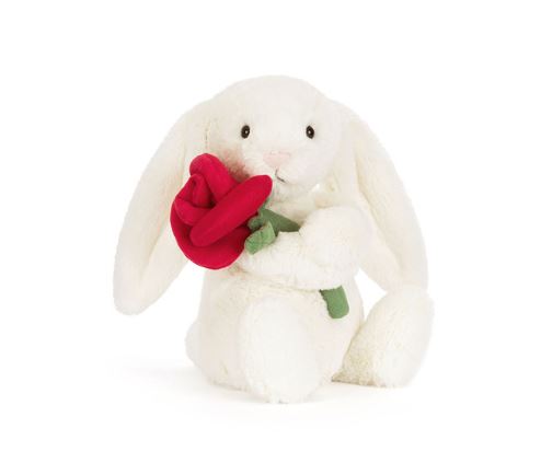 Jellycat Cream Bunny with Rose