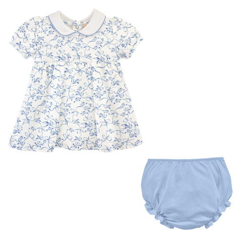 Blue Romantic Toile Dress & Panty