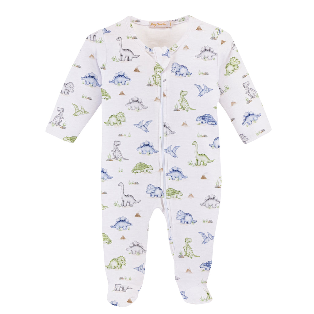 Baby Club Chic Baby Boys "Roars" Dino Footie