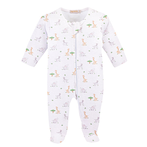 Tiny Safari Print Footie Longall
