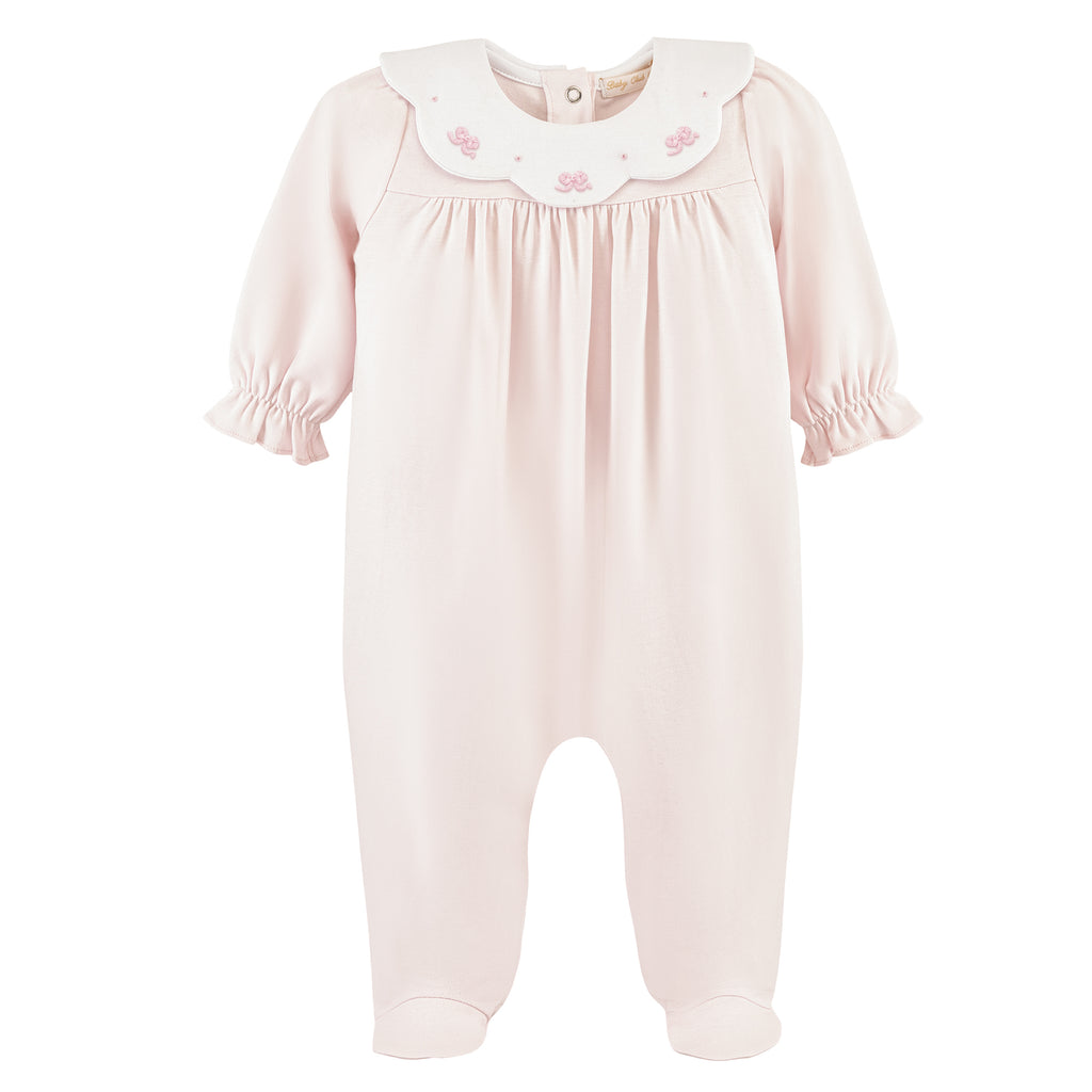 Pink Little Bows Footie