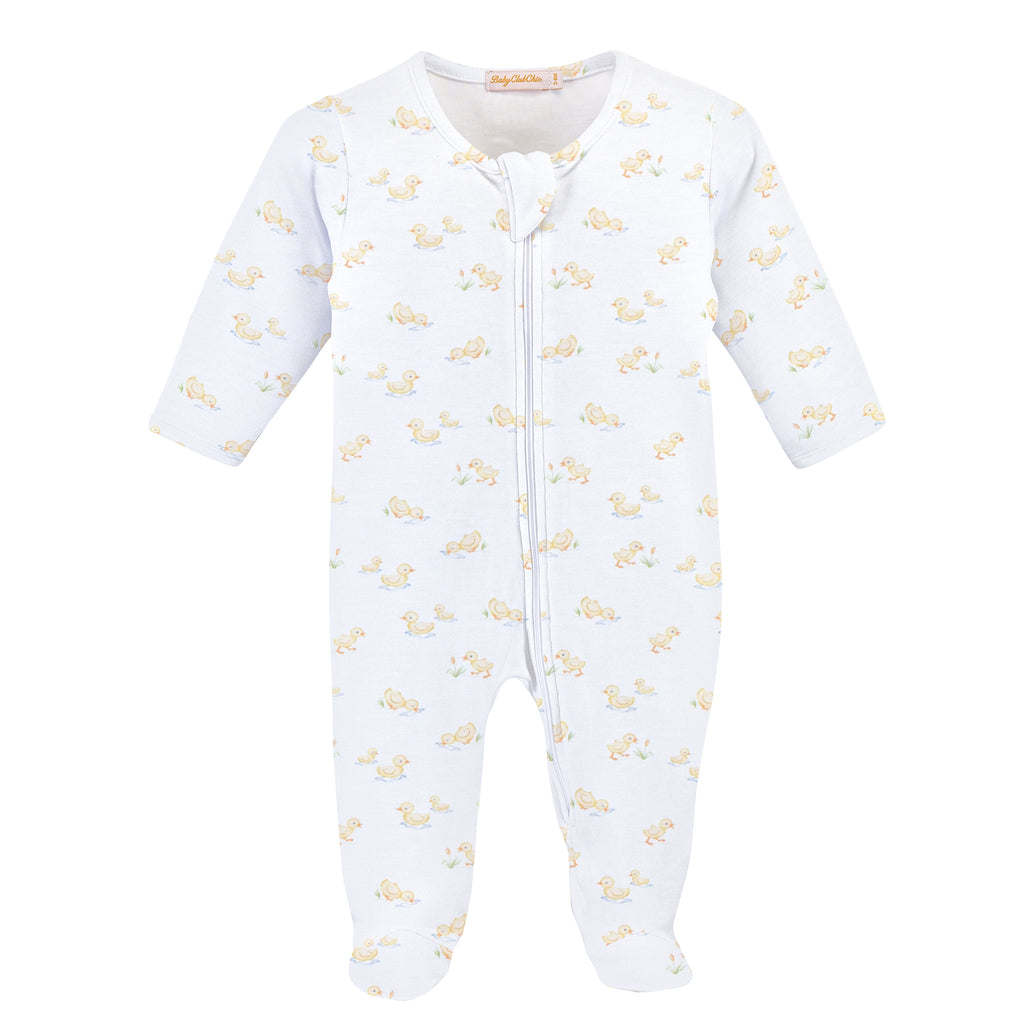 Newborn Boys Duckies Printed Footie Sleeper