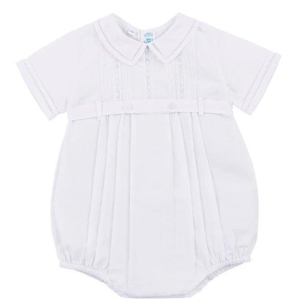 Feltman Brothers Boys White Lace Button Creeper