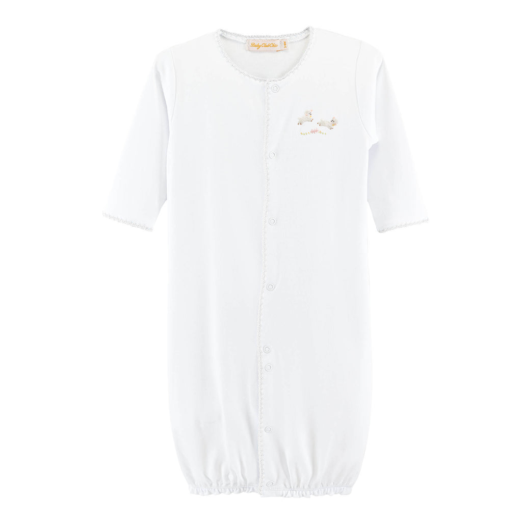 Girls Baby Lambs Convertible Gown