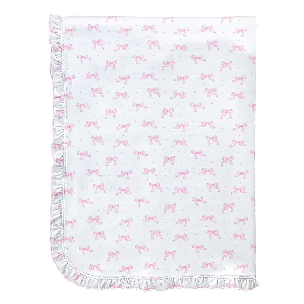 Pretty Bows Receiving Blanket